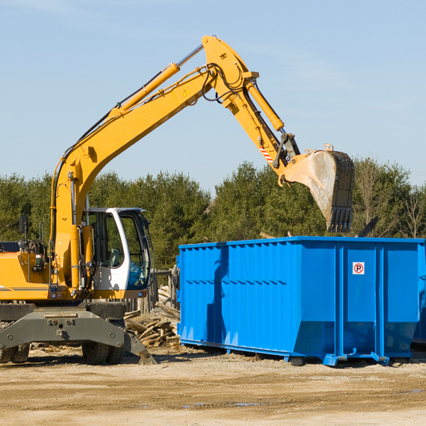 are there any restrictions on where a residential dumpster can be placed in Huntsdale MO